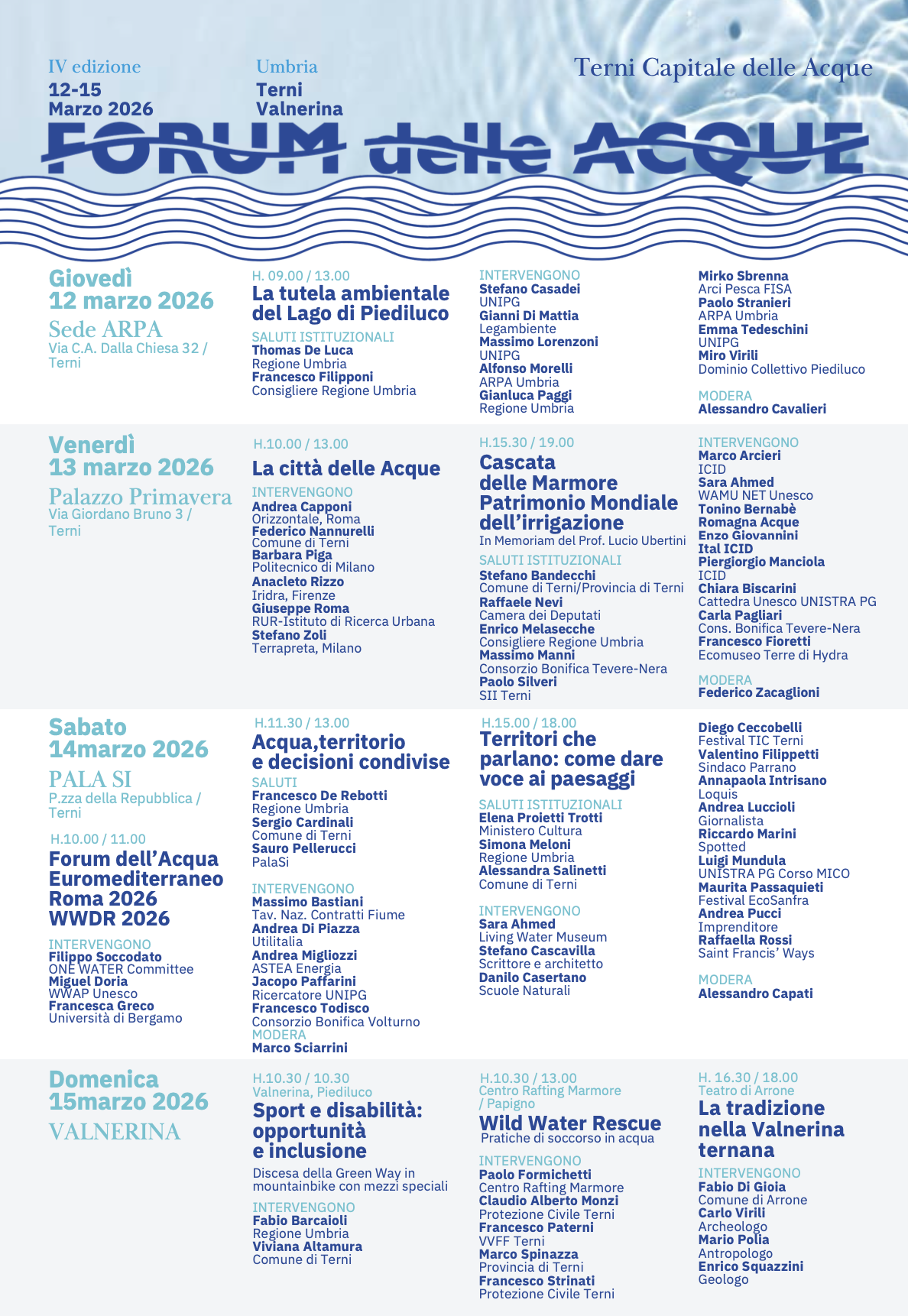 Forum delle Acque 2026